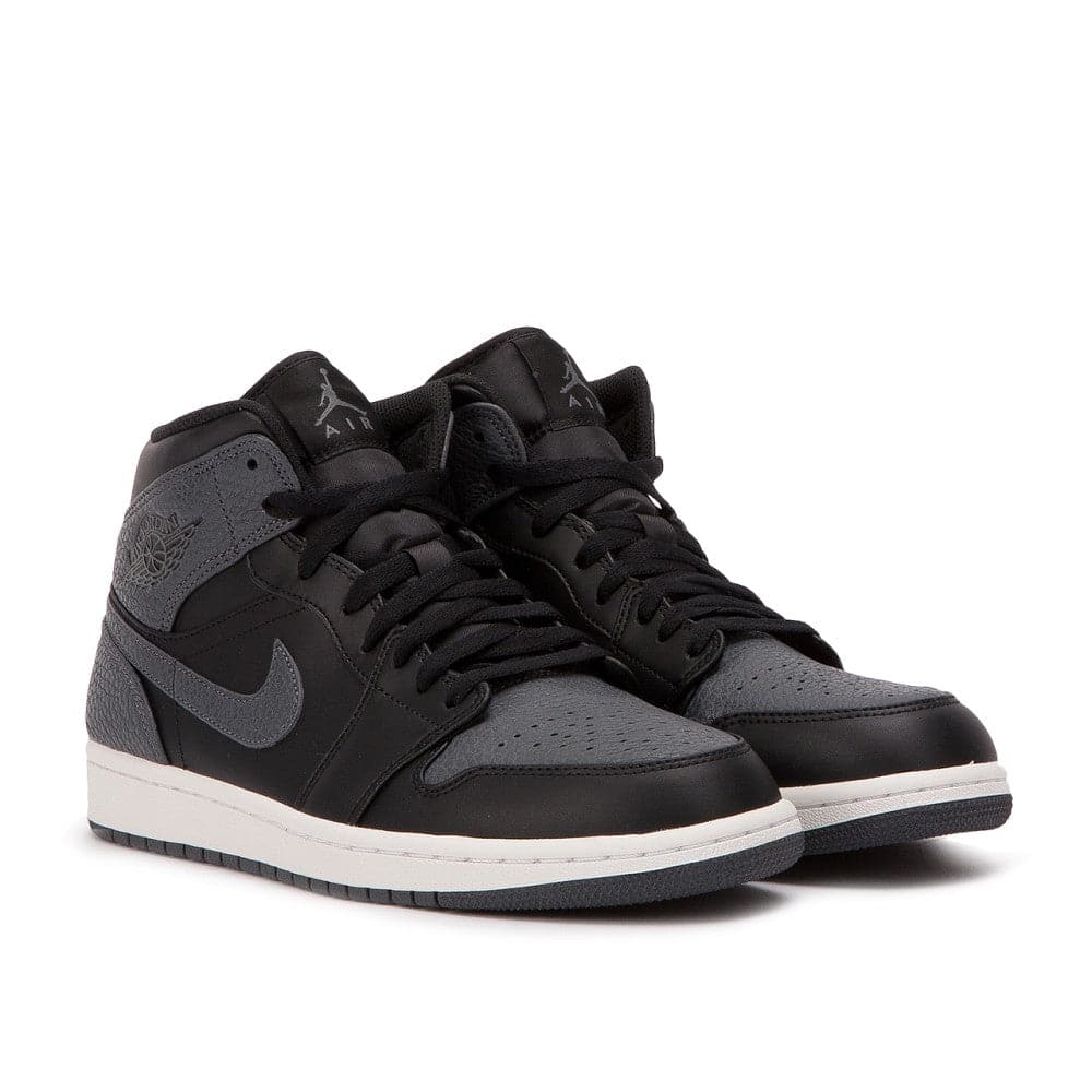 Air Jordan 1 MID (Schwarz / Dunkelgrau) - Allike Store