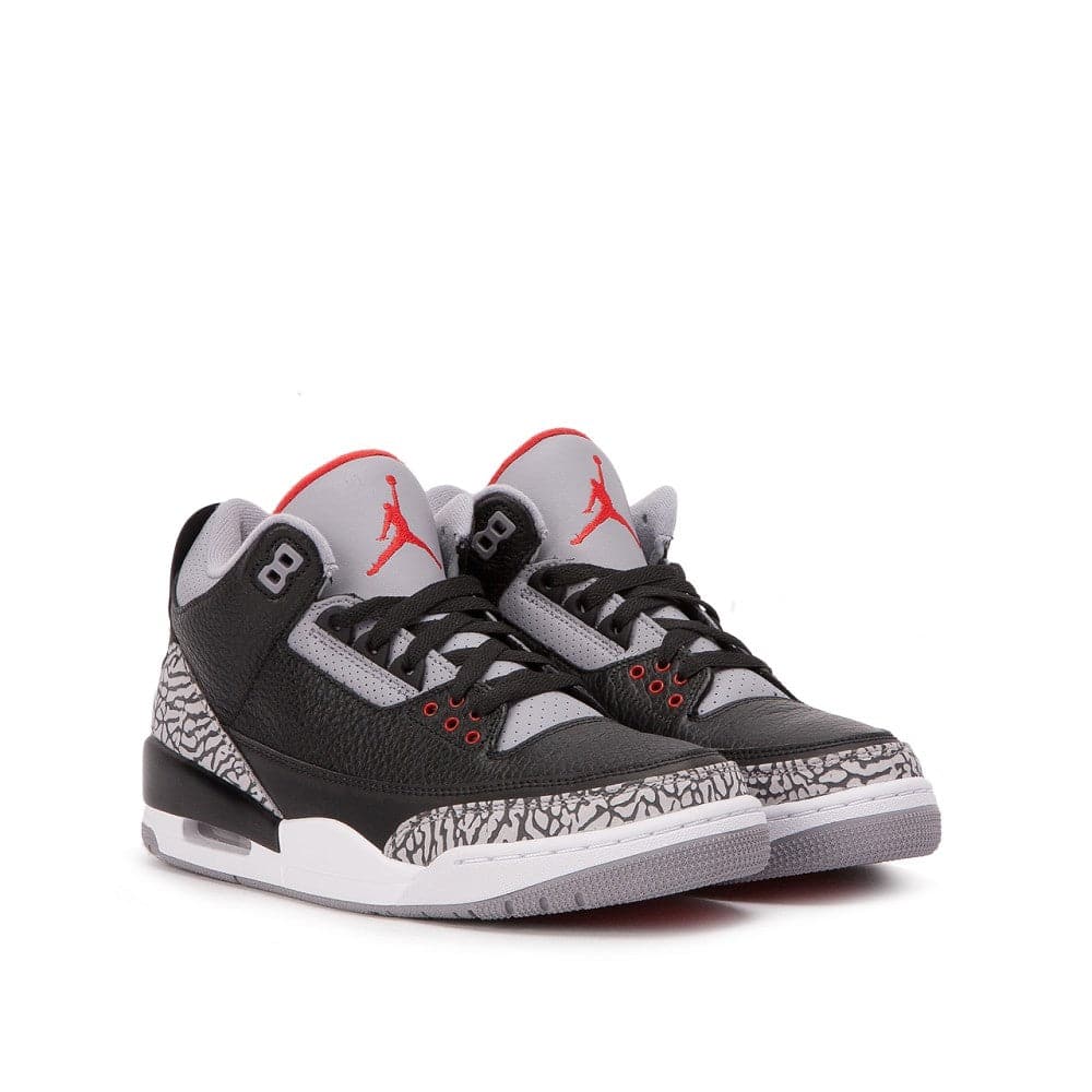 Air Jordan 3 Retro OG GS 'Black Cement' (Schwarz / Grau / Rot)  - Allike Store