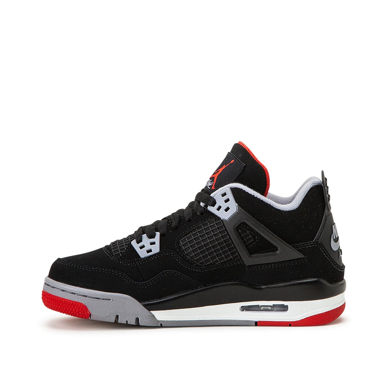 Air Jordan 4 Retro (GS) 'Black Cement' (Schwarz / Rot) - Allike Store