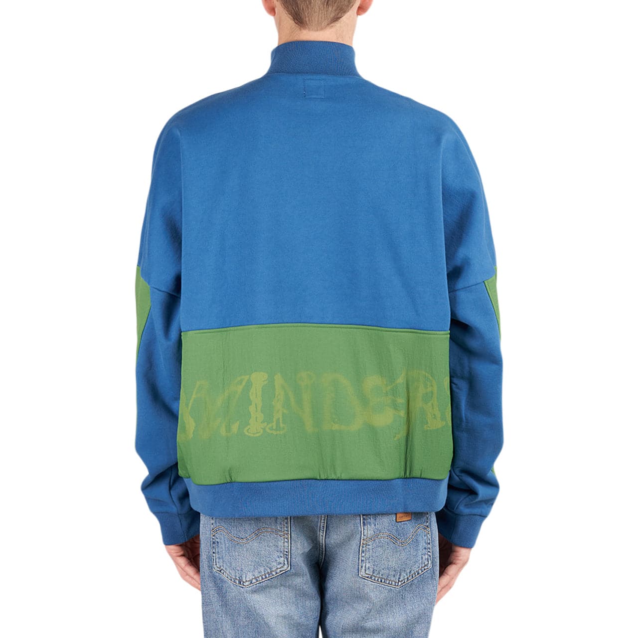 Brain Dead Sinister Screw Overlay Half Zip Fleece (Blau / Grün)  - Allike Store