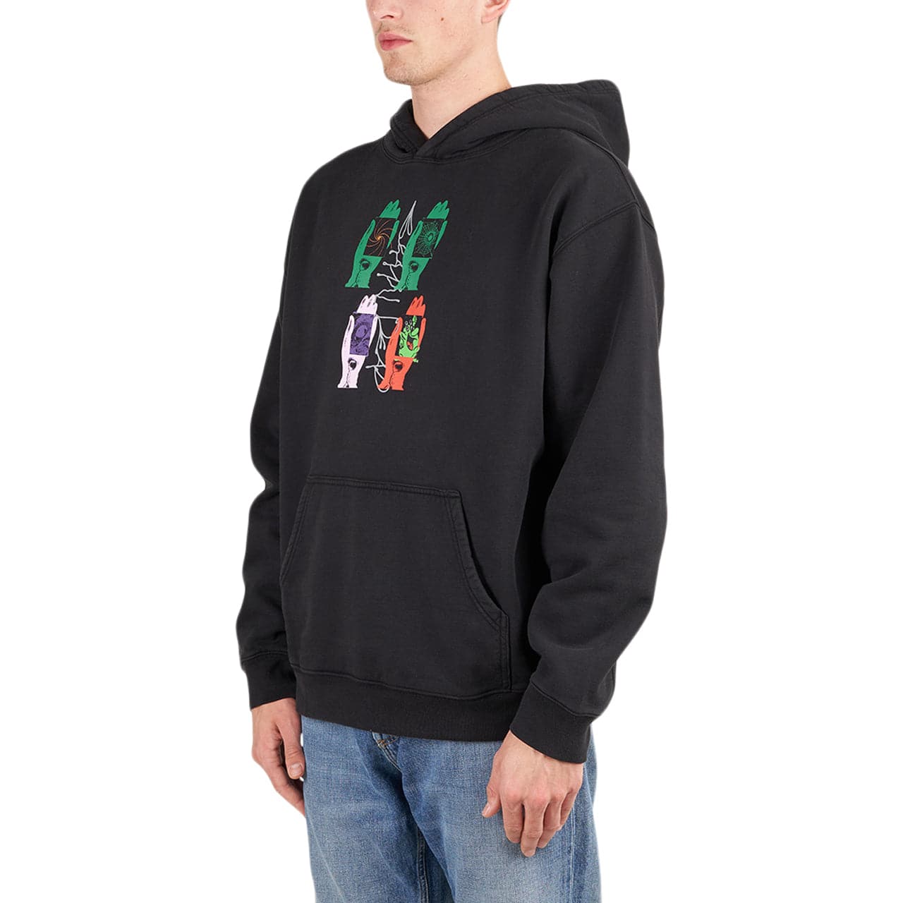 Brain Dead Throwing Hands Hooded Sweat (Schwarz) - Allike Store