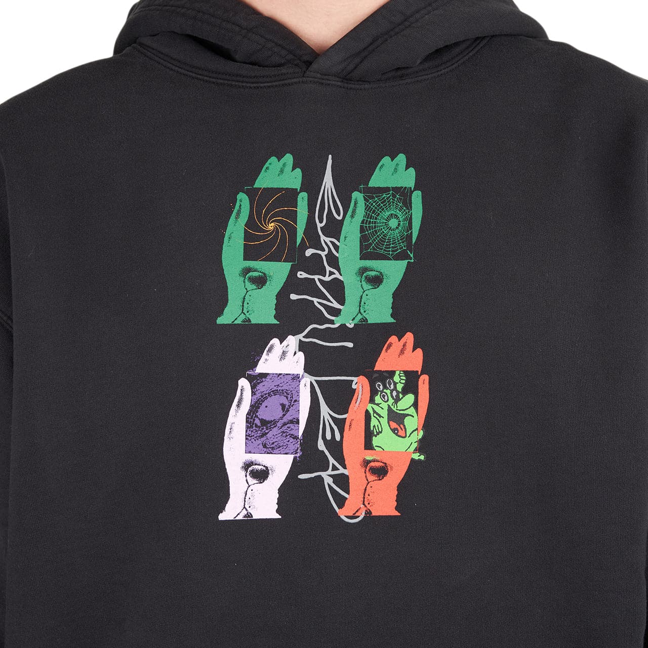 Brain Dead Throwing Hands Hooded Sweat (Schwarz) - Allike Store