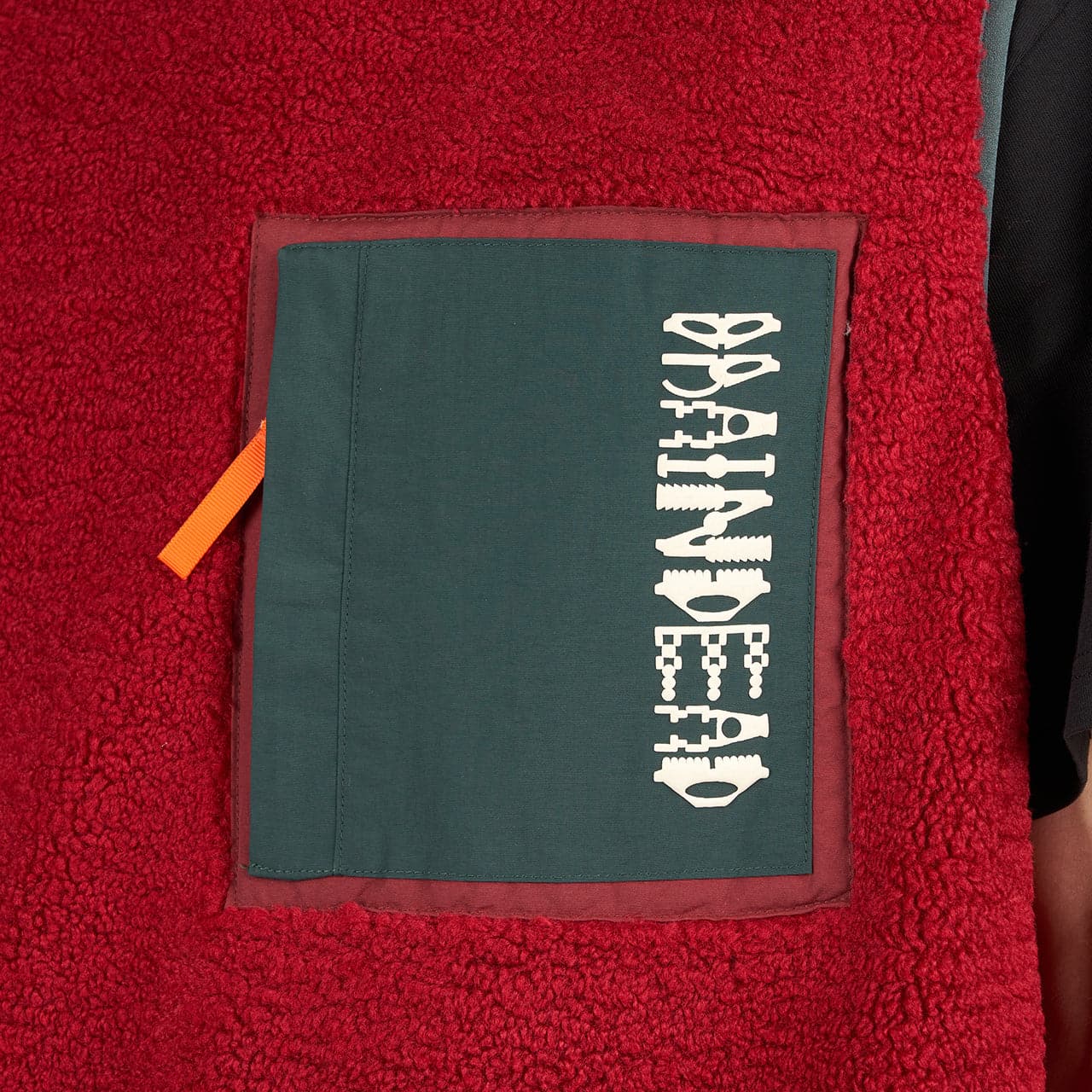 Brain Dead Ghost Sherpa Vest (Rot) - Allike Store