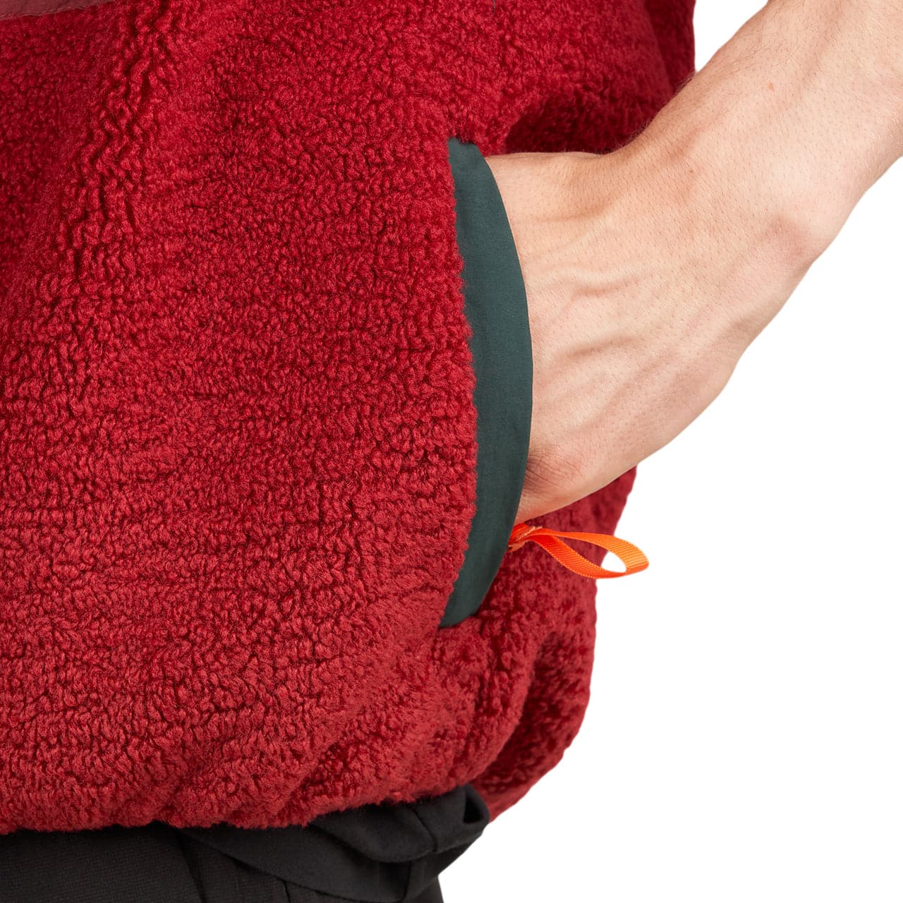 Brain Dead Ghost Sherpa Vest (Rot) - Allike Store