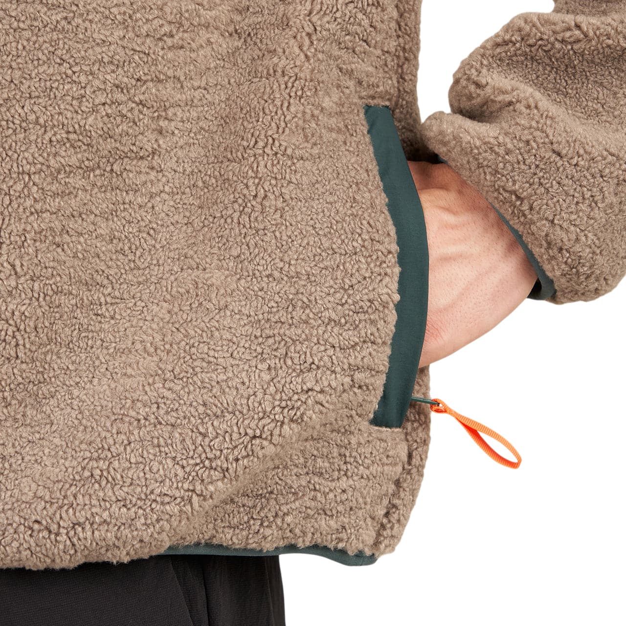 Brain Dead Teddy Sherpa Half Zip Jacket (Braun) - Allike Store
