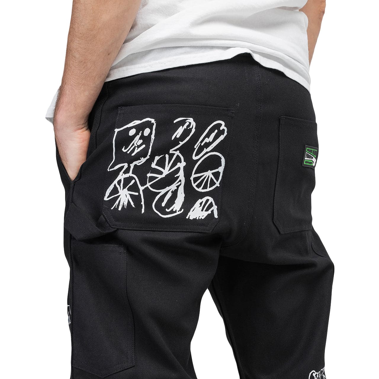 Brain Dead Printed Canvas Carpenter Pant (Schwarz) - Allike Store