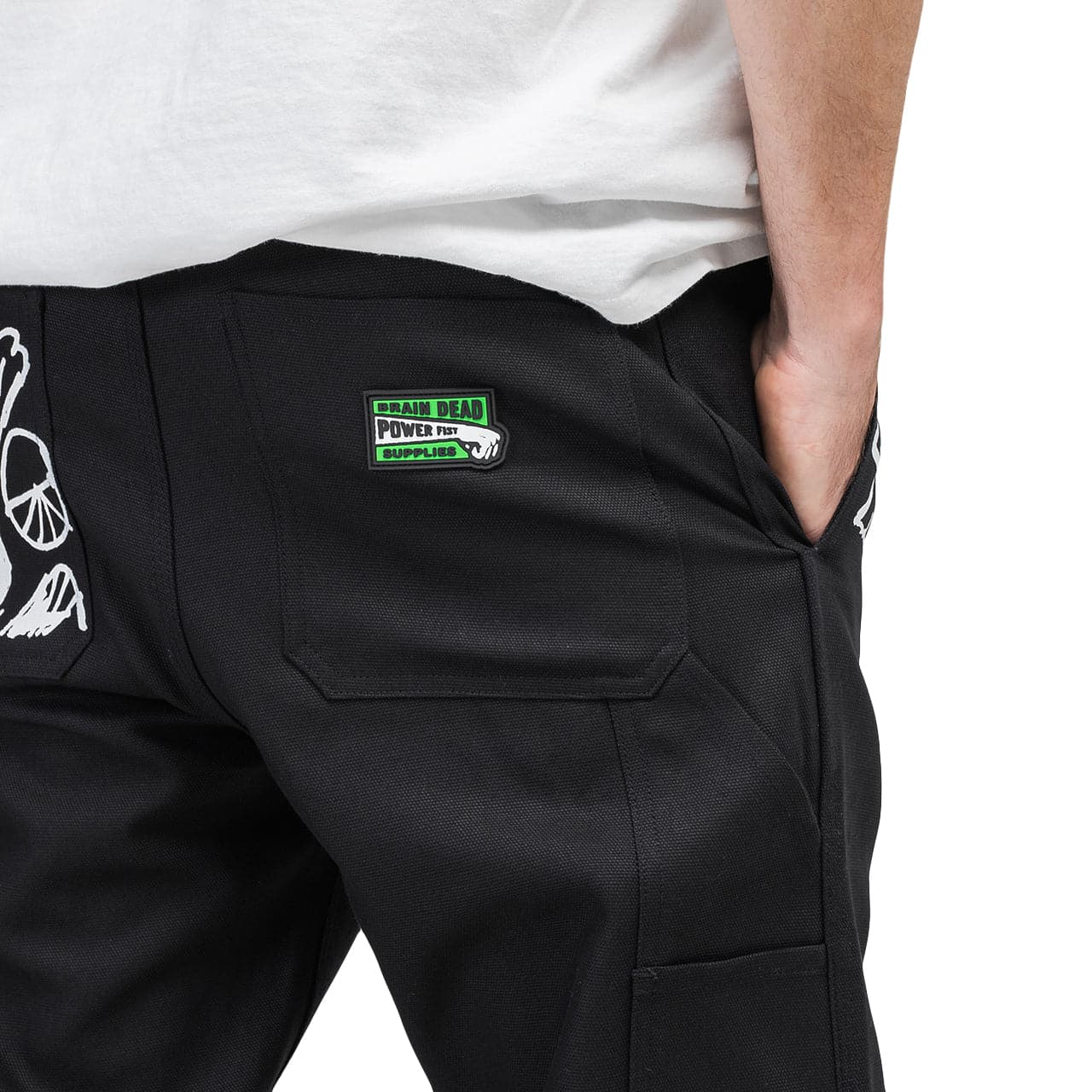 Brain Dead Printed Canvas Carpenter Pant (Schwarz) - Allike Store