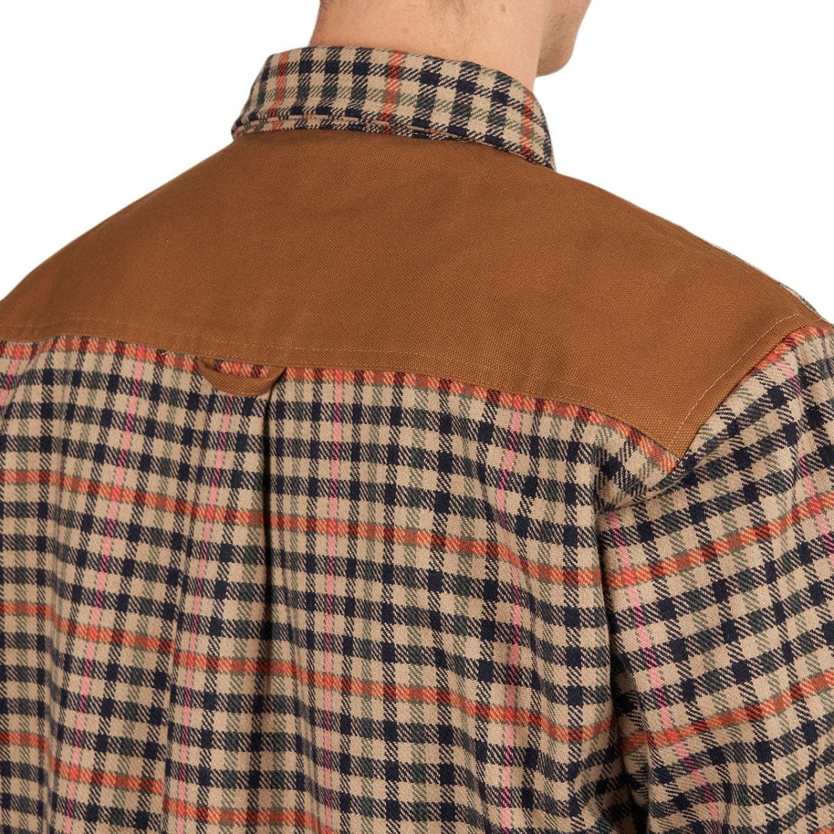 Carhartt WIP L/S Asher Shirt Check Leather (Braun / Orange) - Allike Store