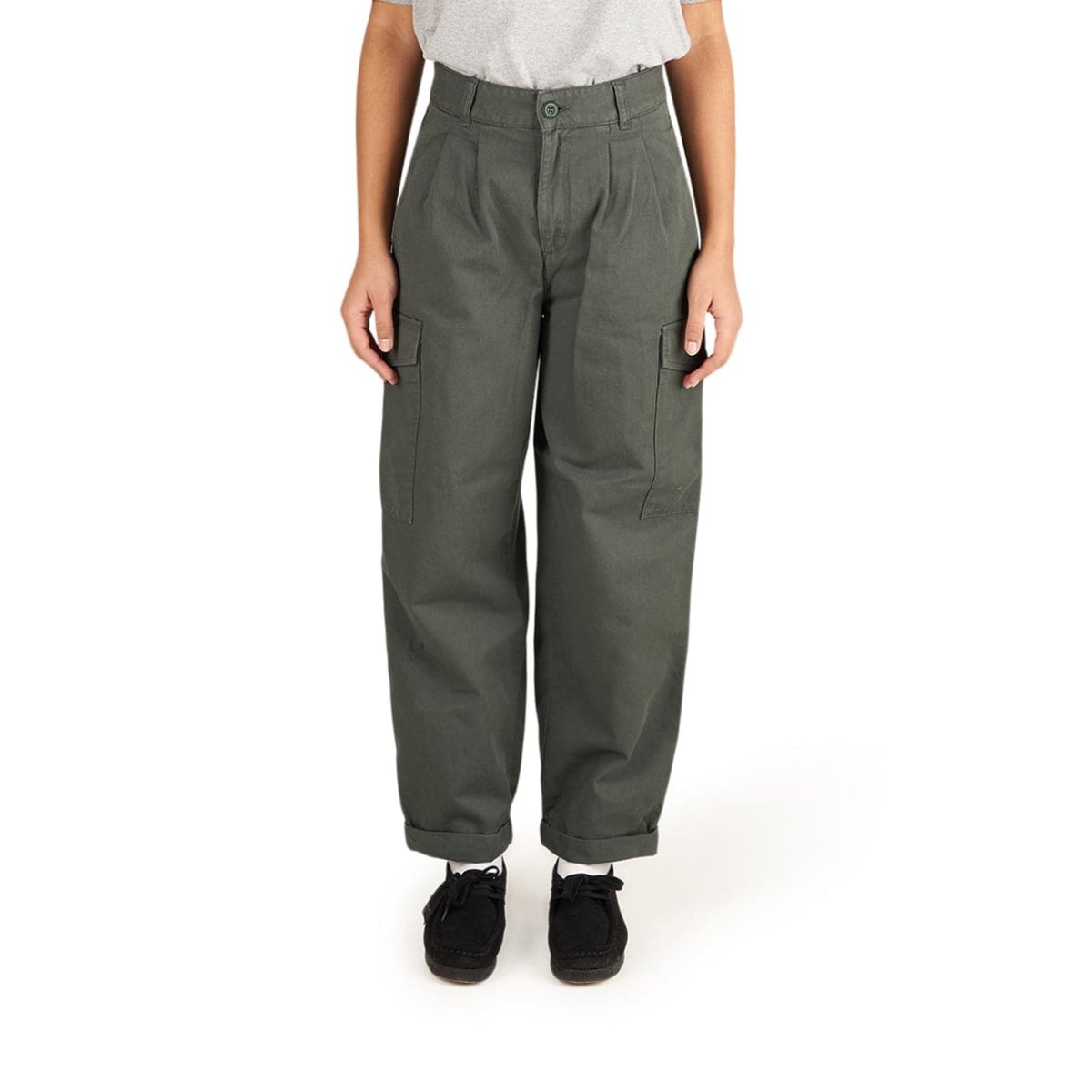 Carhartt WIP Womens Collins Pants Hemlock Green Garment Dyed