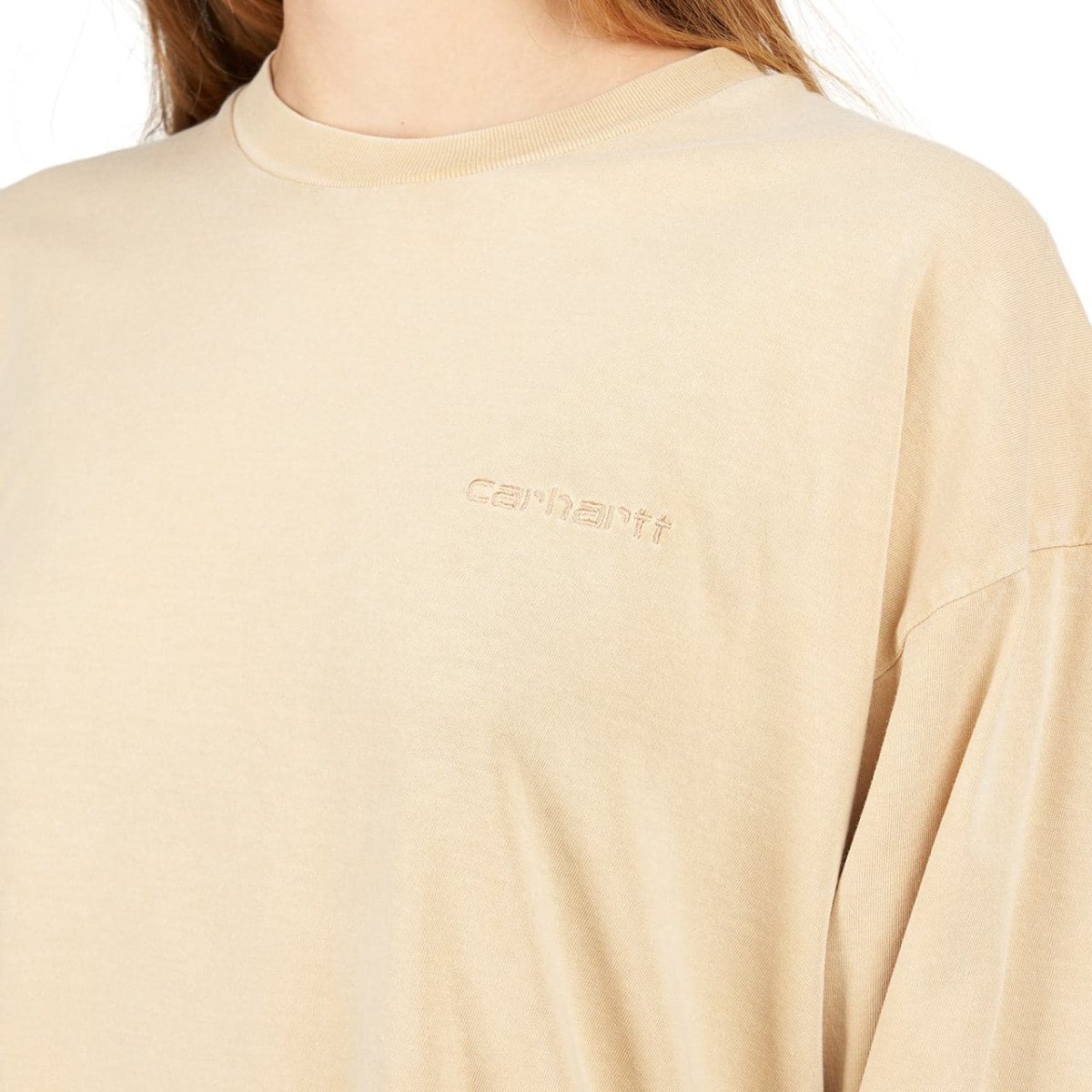 Carhartt WIP W L/S Mosby Script T-Shirt (Braun) - Allike Store