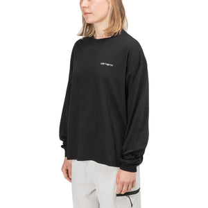 Carhartt WIP W Script Embroidery Longsleeve (Schwarz) - Allike Store