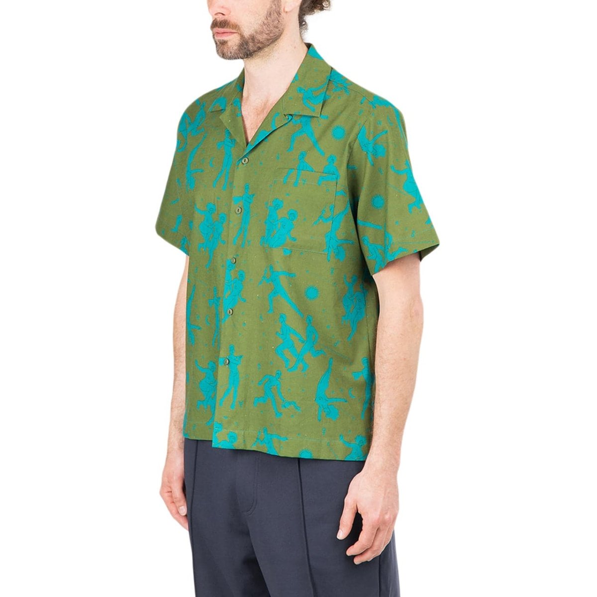 Carne Bollente The Sighing Game Shirt (Olive / Blau) - Allike Store