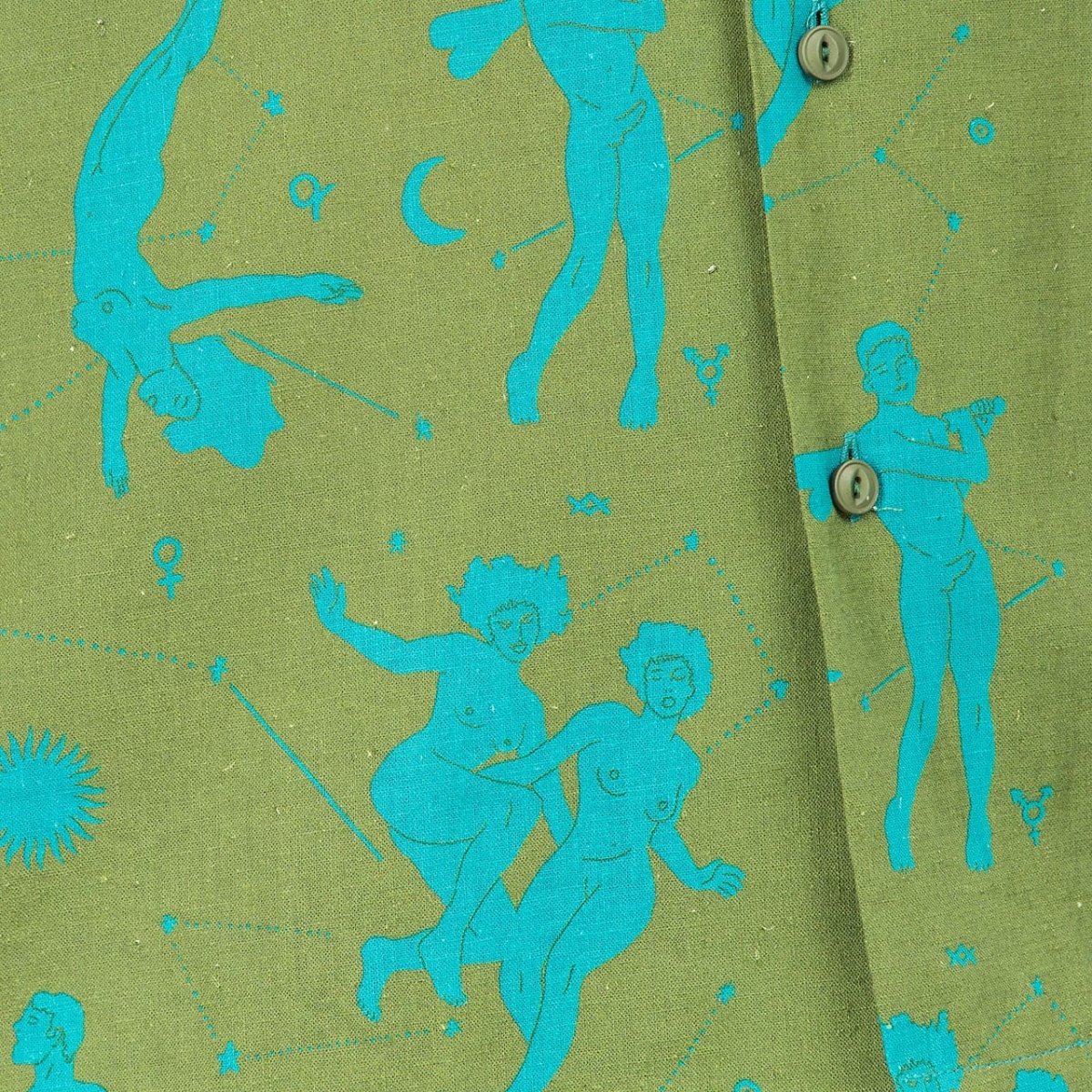 Carne Bollente The Sighing Game Shirt (Olive / Blau) - Allike Store