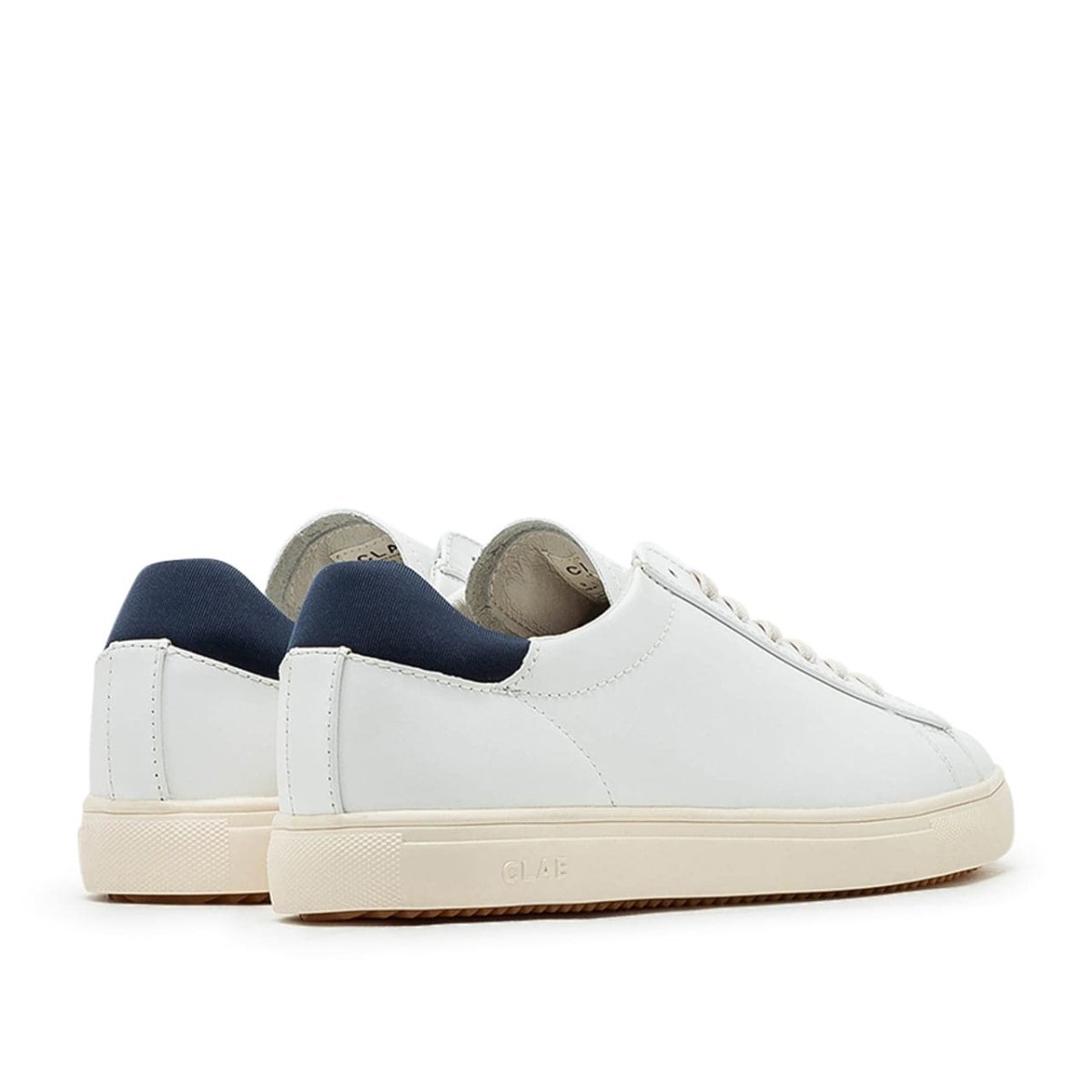 Clae Bradley Essentials White Leather (Weiss / Navy) - Allike Store
