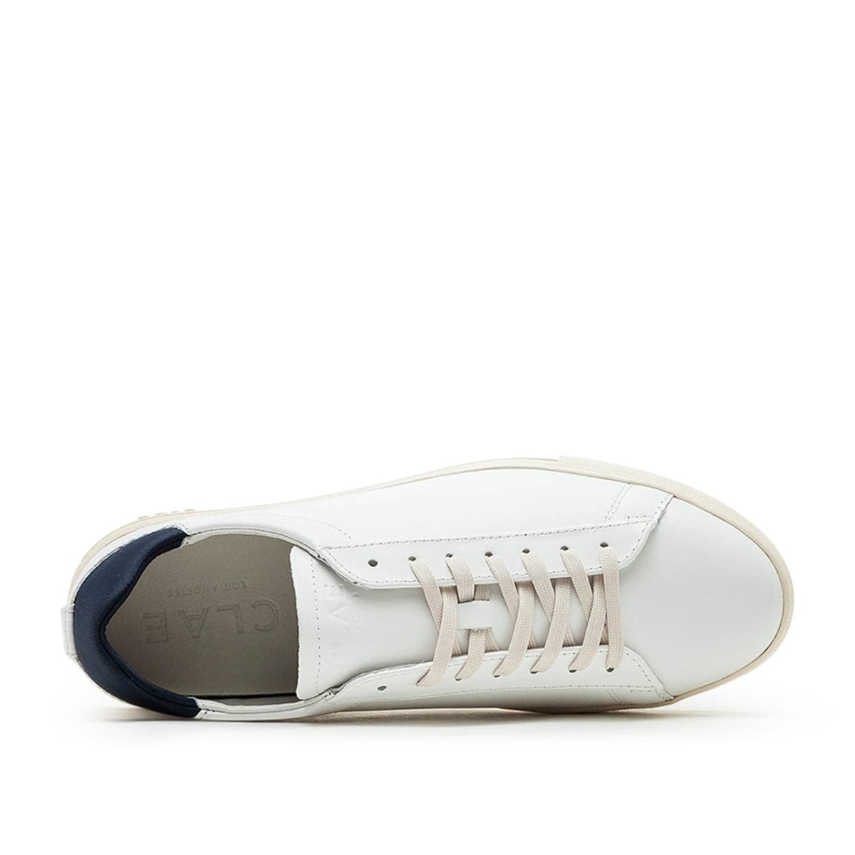 Clae Bradley Essentials White Leather (Weiss / Navy) - Allike Store