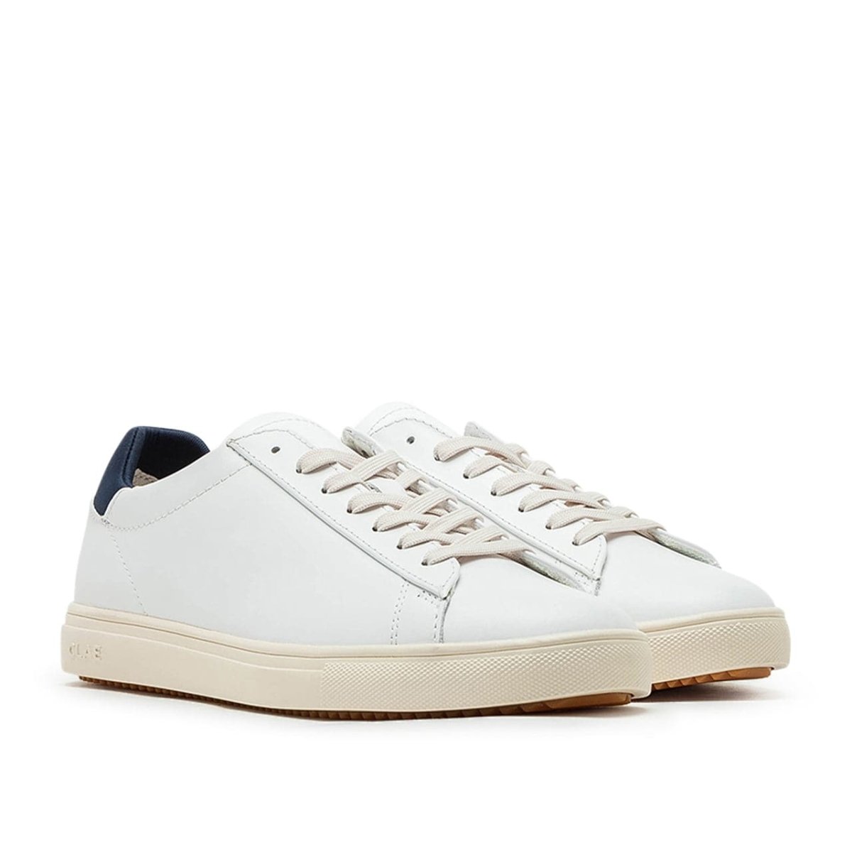 Clae Bradley Essentials White Leather (Weiss / Navy) - Allike Store