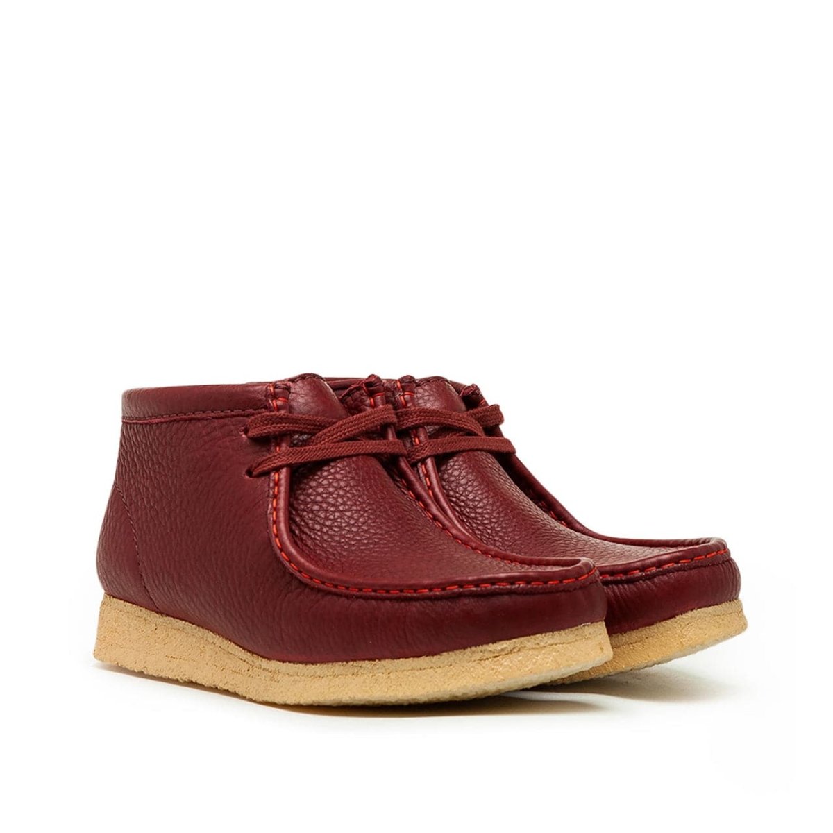 Clarks Originals x Sporty & Rich Wallabee Boot (Bordeaux) - Allike Store