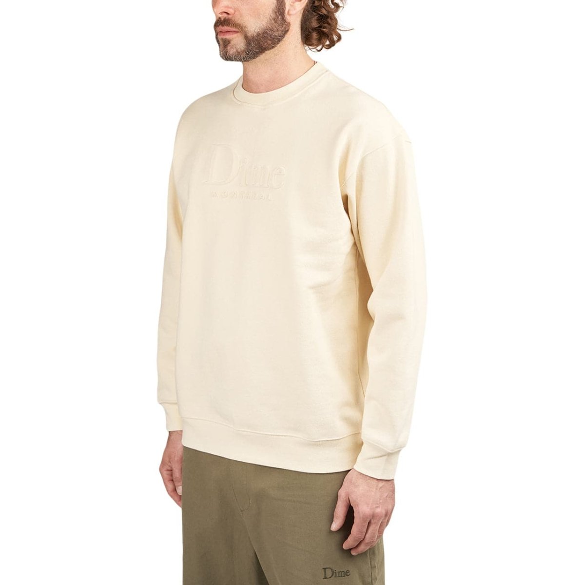 Dime Classic Embossed Crewneck (Creme) - Allike Store