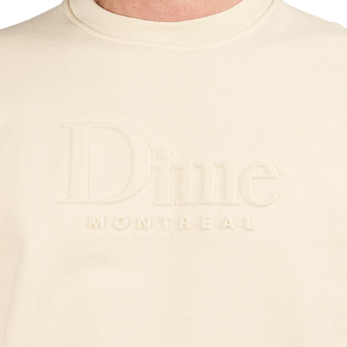 Dime Classic Embossed Crewneck (Creme) - Allike Store
