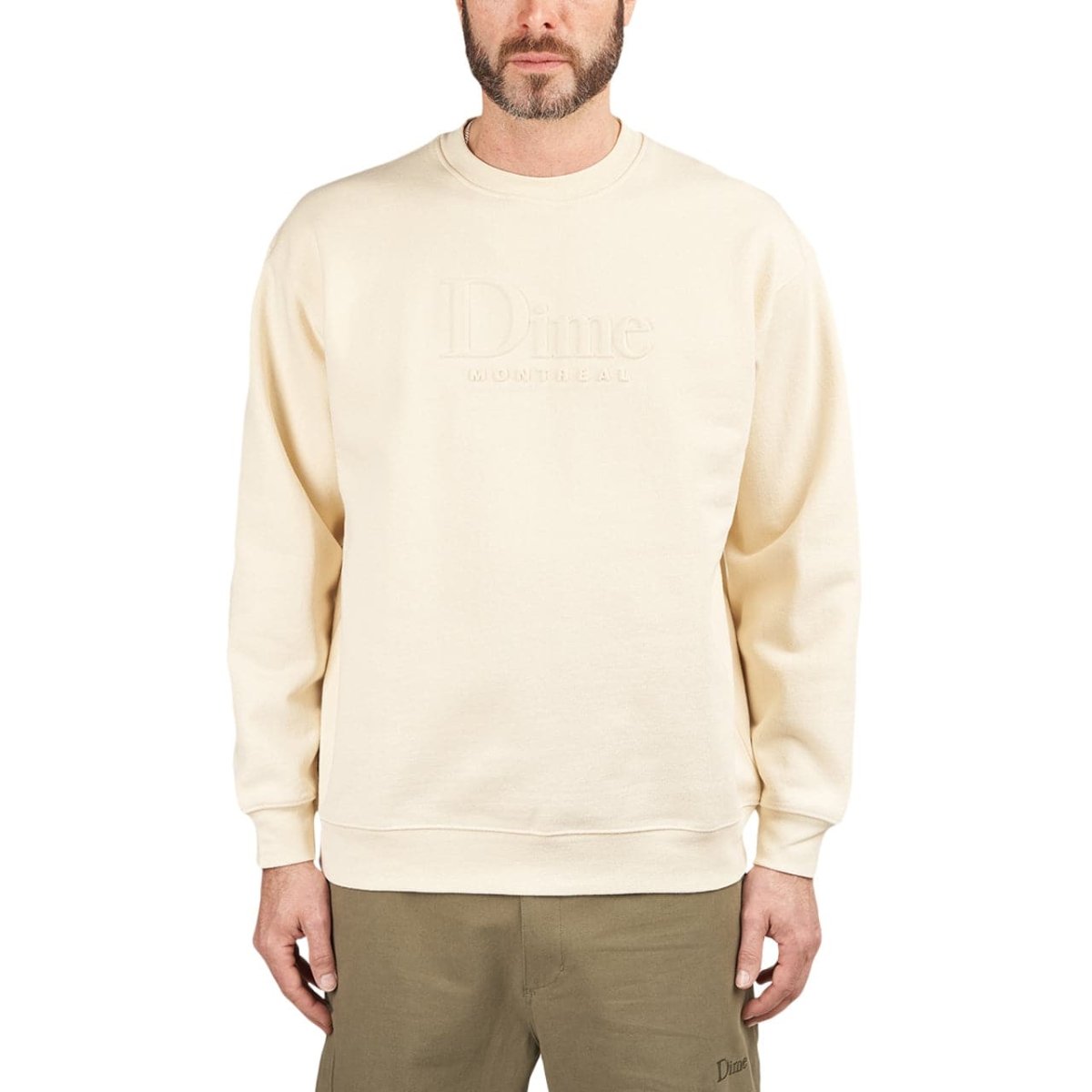 Dime Classic Embossed Crewneck (Creme) - Allike Store