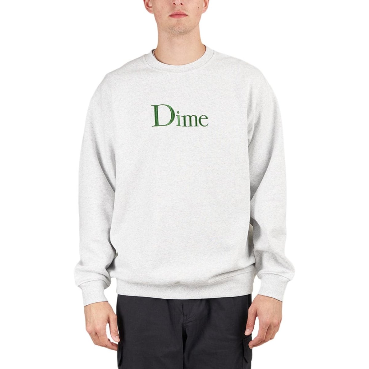 Dime Classic Embroidered Crewneck (Ash)