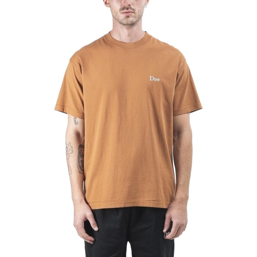 Dime Classic Logo Embroidered T-Shirt (Braun) - Allike Store