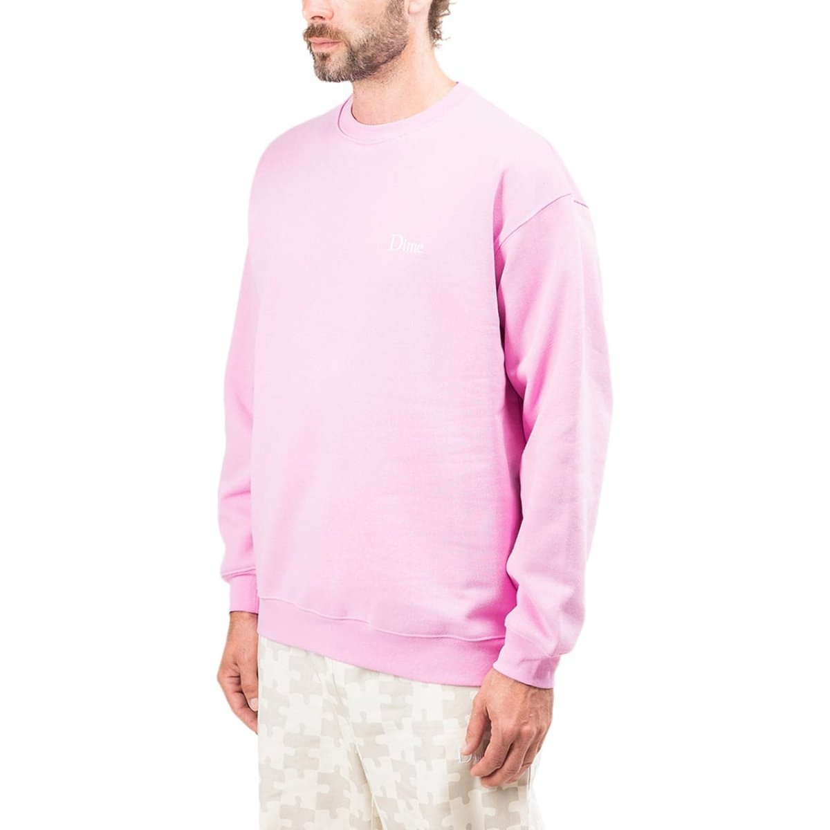 Dime Classic Small Logo Crewneck (Rosa) - Allike Store