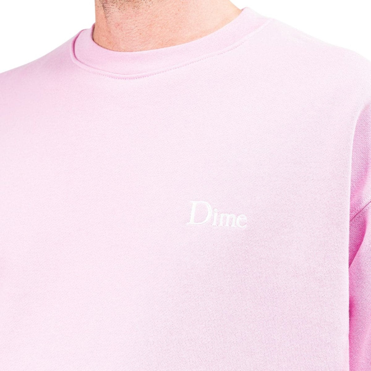 Dime Classic Small Logo Crewneck (Rosa) - Allike Store