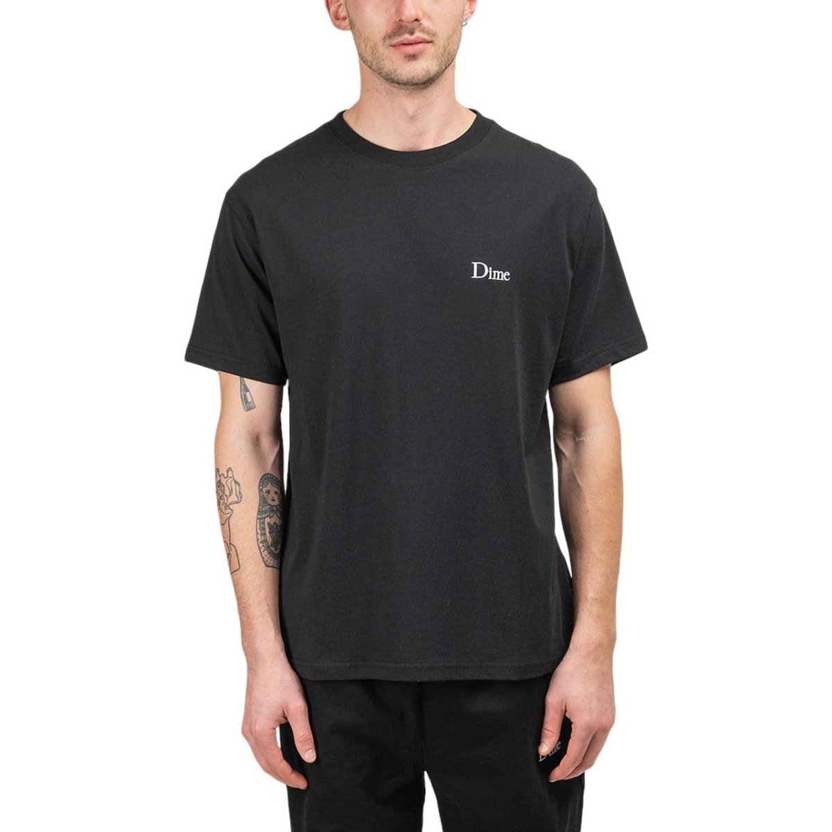 Dime Classic Small Logo T-Shirt (Schwarz) - Allike Store