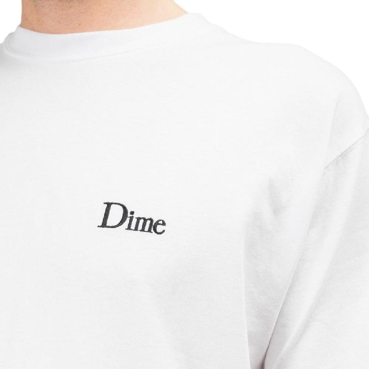 Dime Classic Small Logo T-Shirt (Weiß) - Allike Store