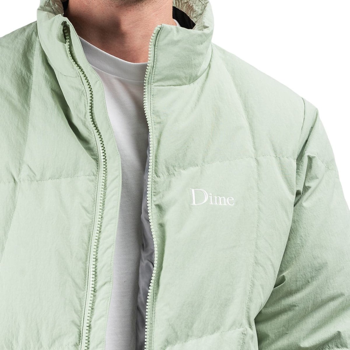 Dime Warp Heavy Weight Puffer Jacket (Mint) - Allike Store