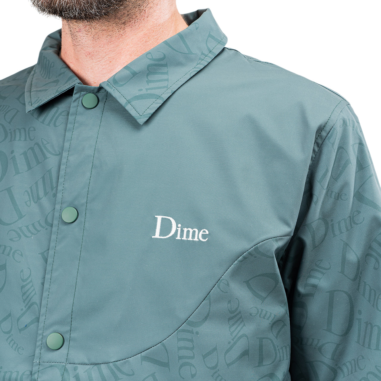 Dime Allover Coach Jacket (Grün) - Allike Store