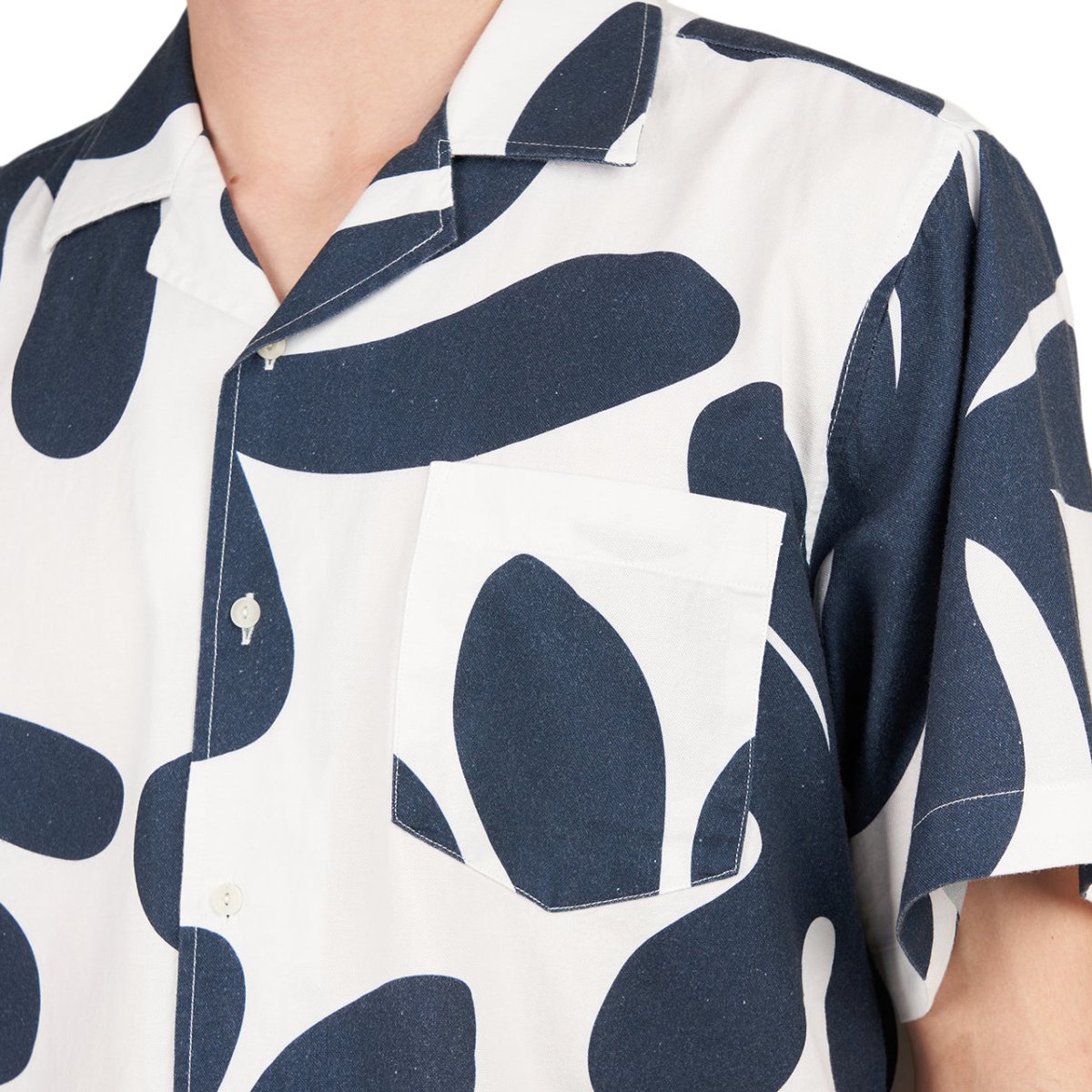 Edmmond Studios Alice Short Sleeve Shirt (Navy) - Allike Store