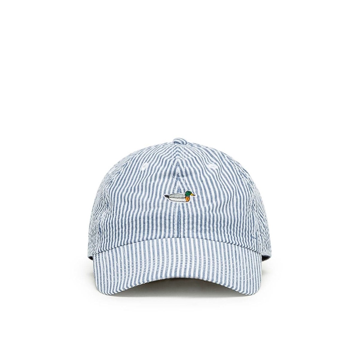 Edmmond Studios Duck Seersucker Cap (Blau / Weiss) - Allike Store