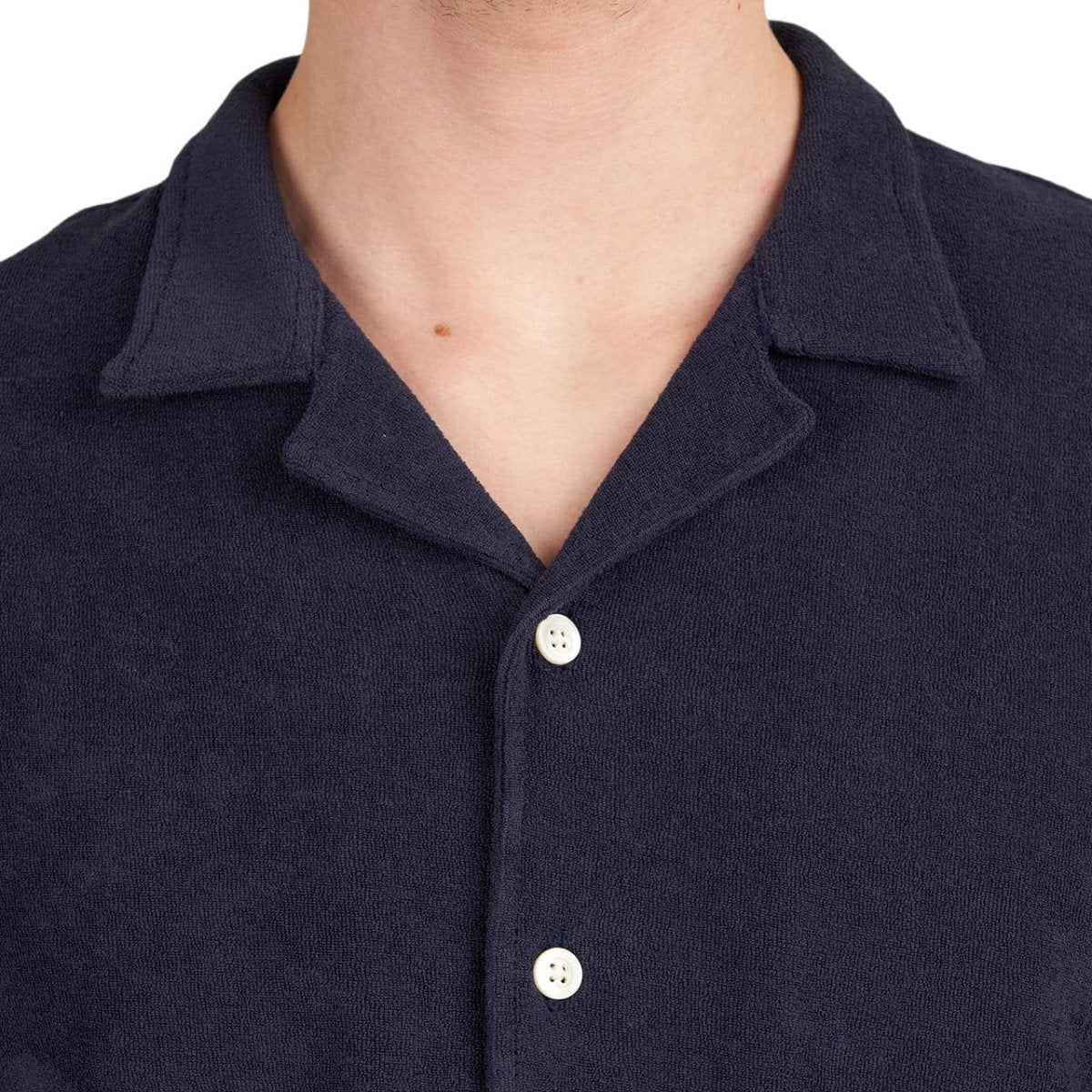 Edmmond Studios Terry Short Sleeve Shirt (Navy) - Allike Store