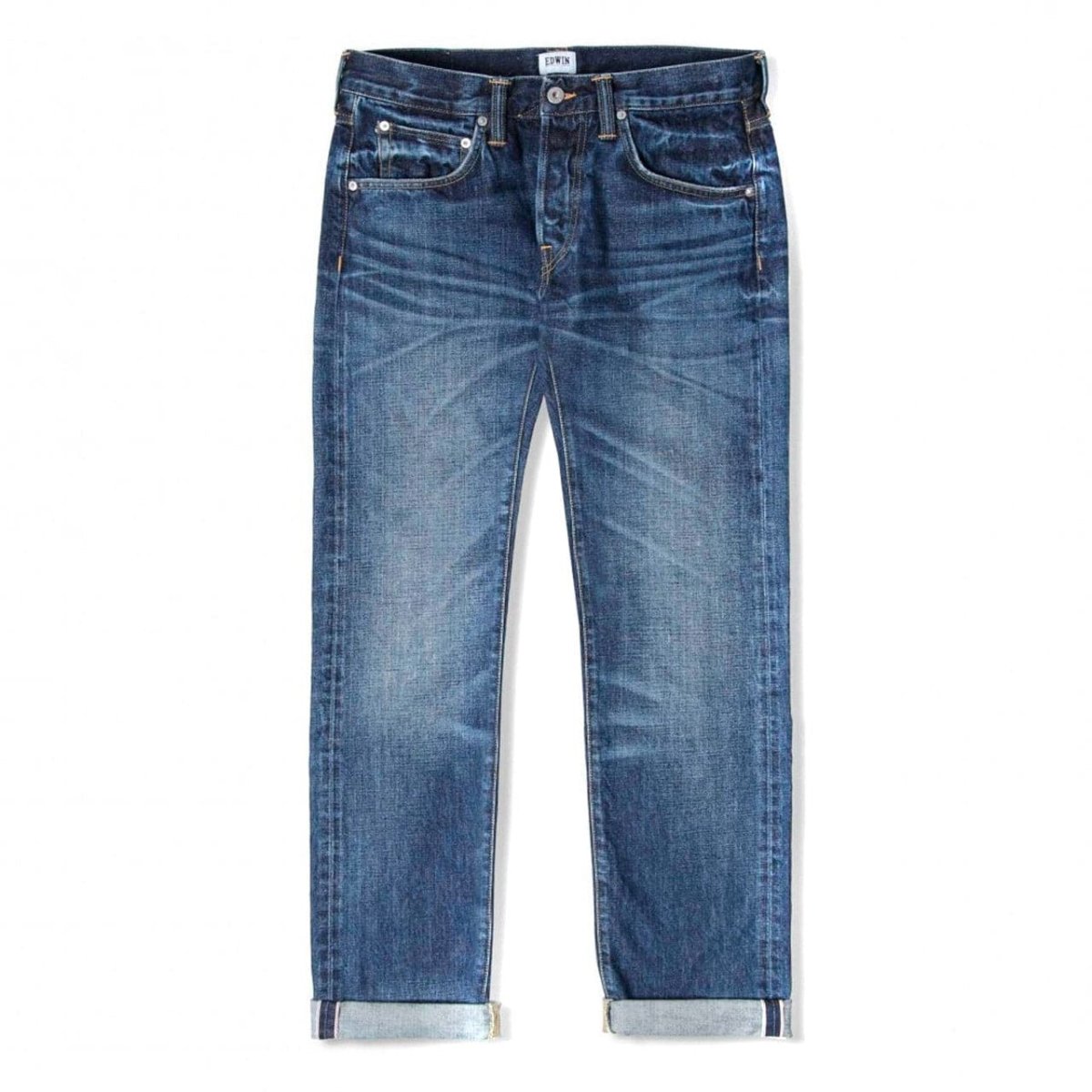 Edwin ED-55 Red Listed Selvage Denim Blue Contrast Clean Wash (Blau) - Allike Store