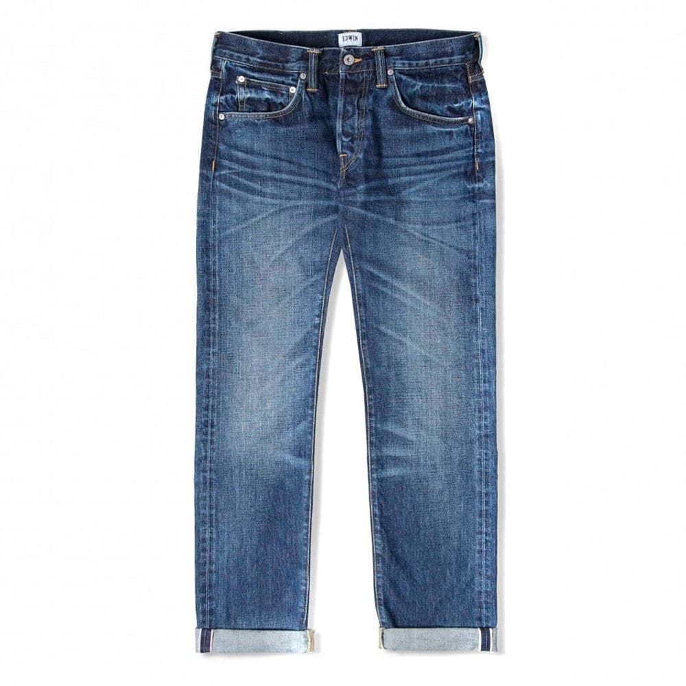 Edwin ED-55 Red Listed Selvage Denim Blue Contrast Clean Wash (Blau) - Allike Store