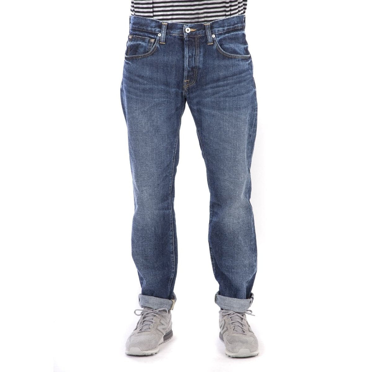 Edwin ED-55 Red Listed Selvage Denim Blue Contrast Clean Wash (Blau) - Allike Store