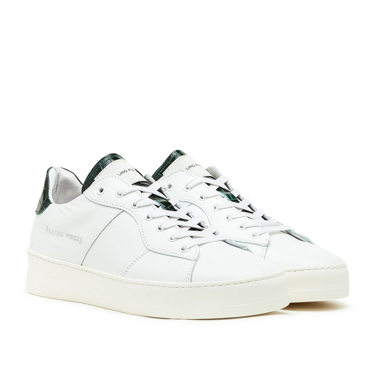 Filling Pieces Low Plain Court (Weiß / Grün) - Allike Store