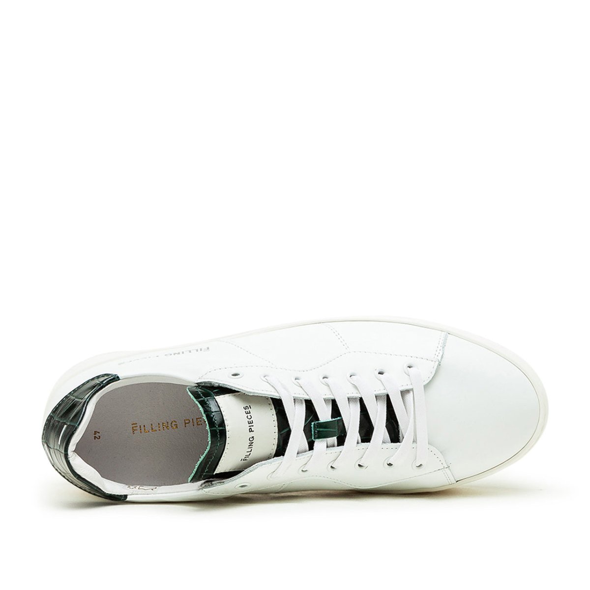 Filling Pieces Low Plain Court (Weiß / Grün) - Allike Store