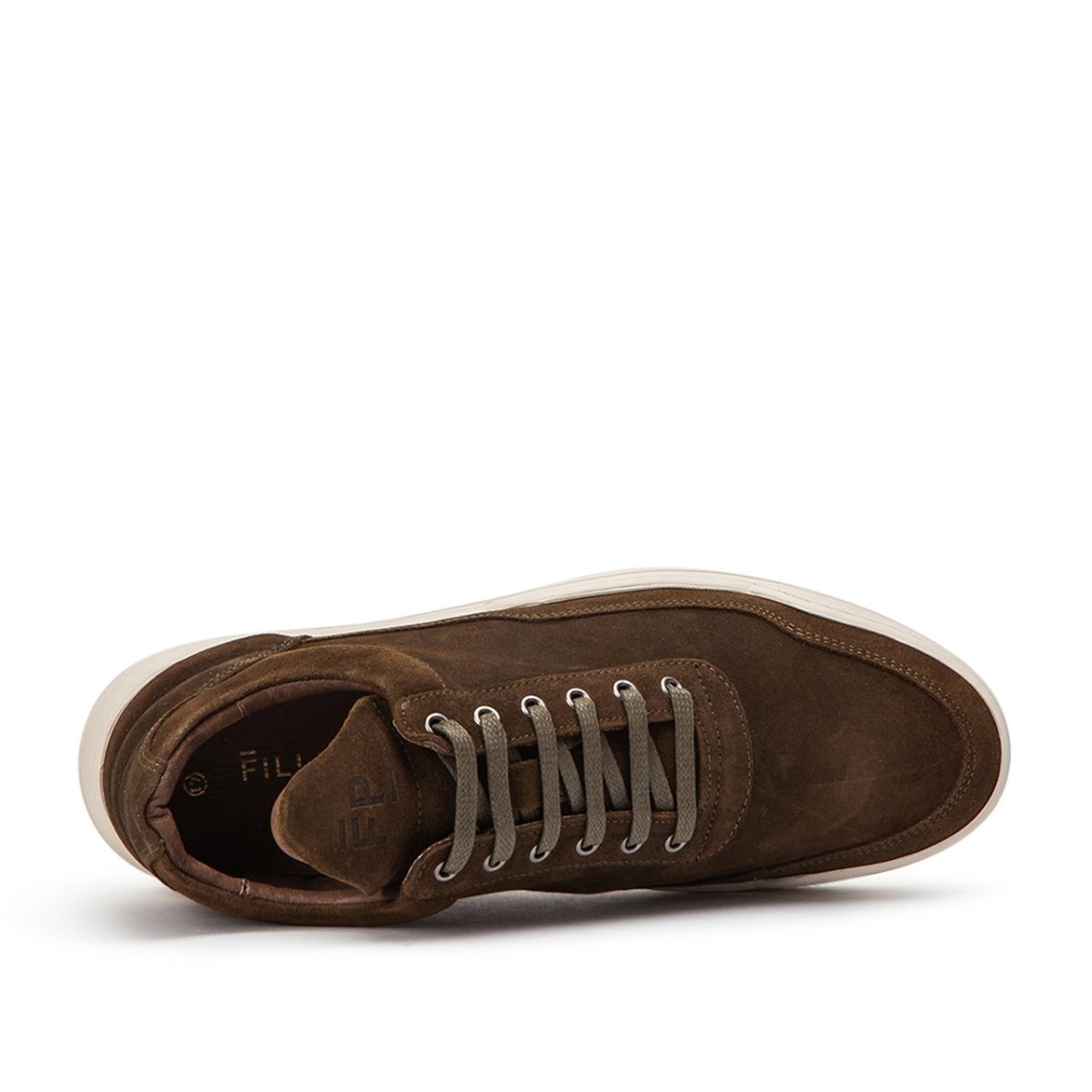 Filling Pieces Low Top Ghost Waxed Suede (Dunkelgrün) - Allike Store