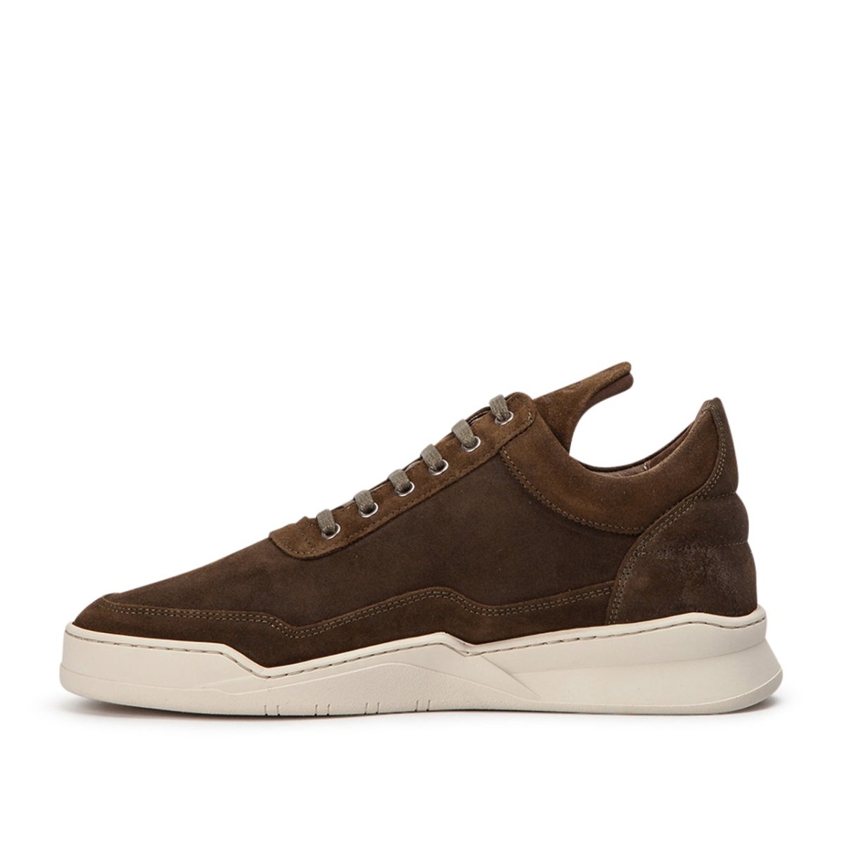 Filling Pieces Low Top Ghost Waxed Suede (Dunkelgrün) - Allike Store