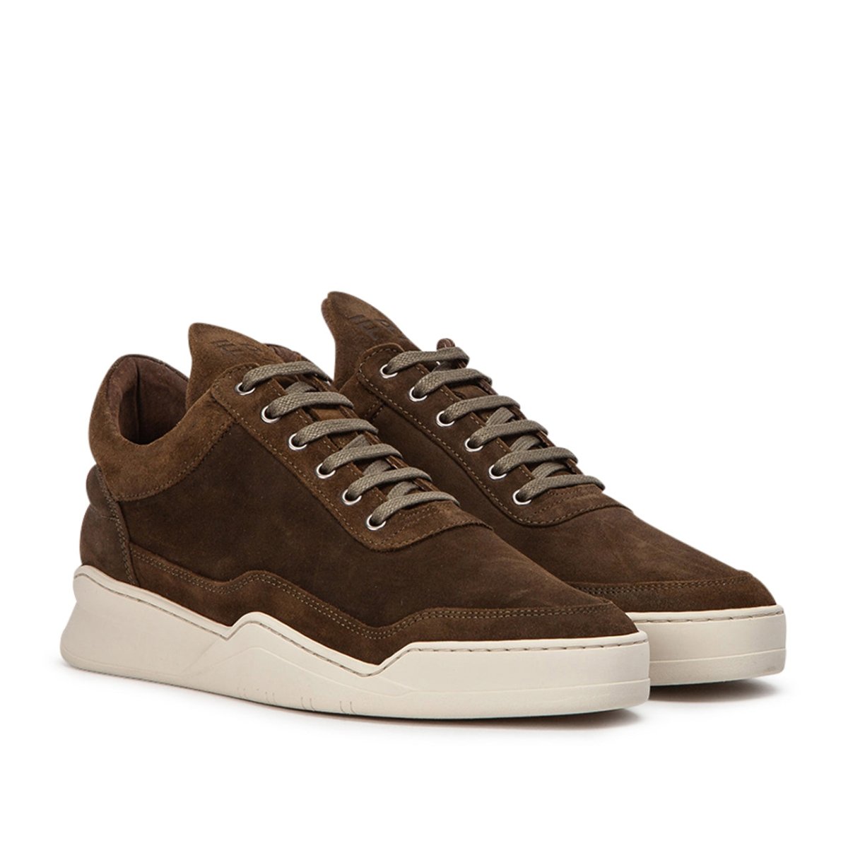 Filling Pieces Low Top Ghost Waxed Suede (Dunkelgrün) - Allike Store