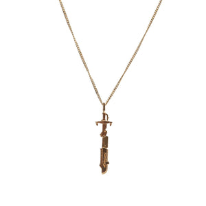 Gasius Manga Sword Pendant & 60cm Chain 18K Gold (Gold) - Allike Store