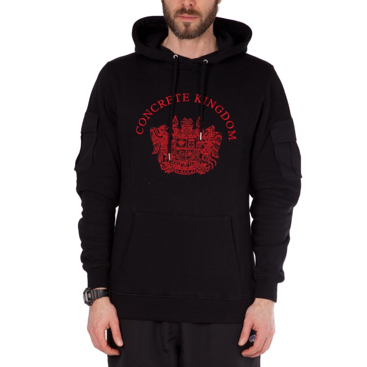Han Kjobenhavn Casual Hoodie (Schwarz Sleeve Pocket) - Allike Store