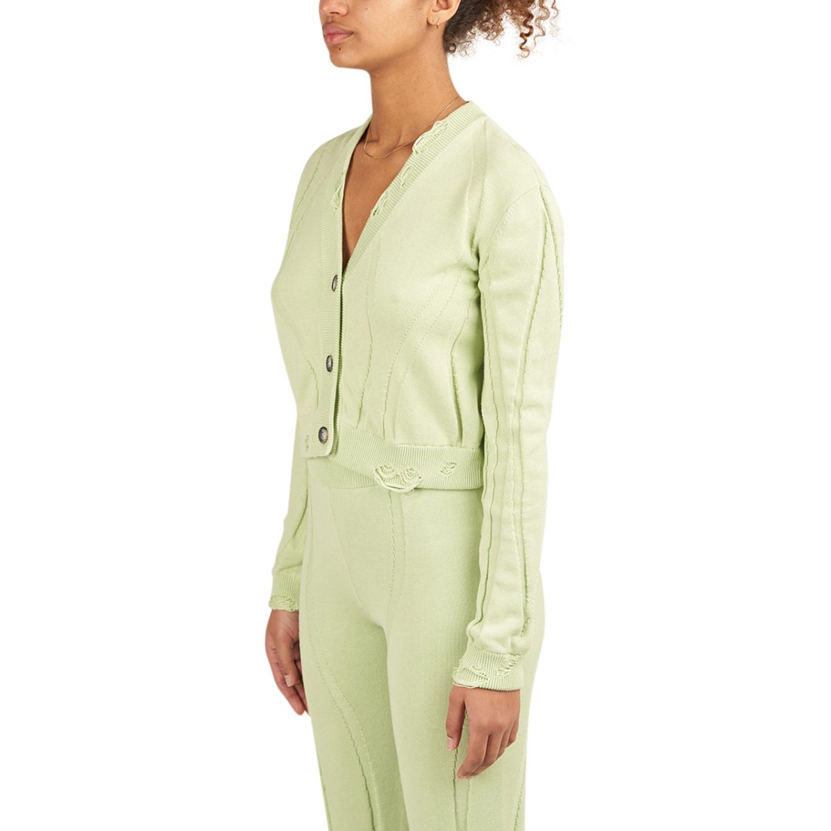 Han Kjobenhavn Cropped Cardigan (Blass Grün) - Allike Store