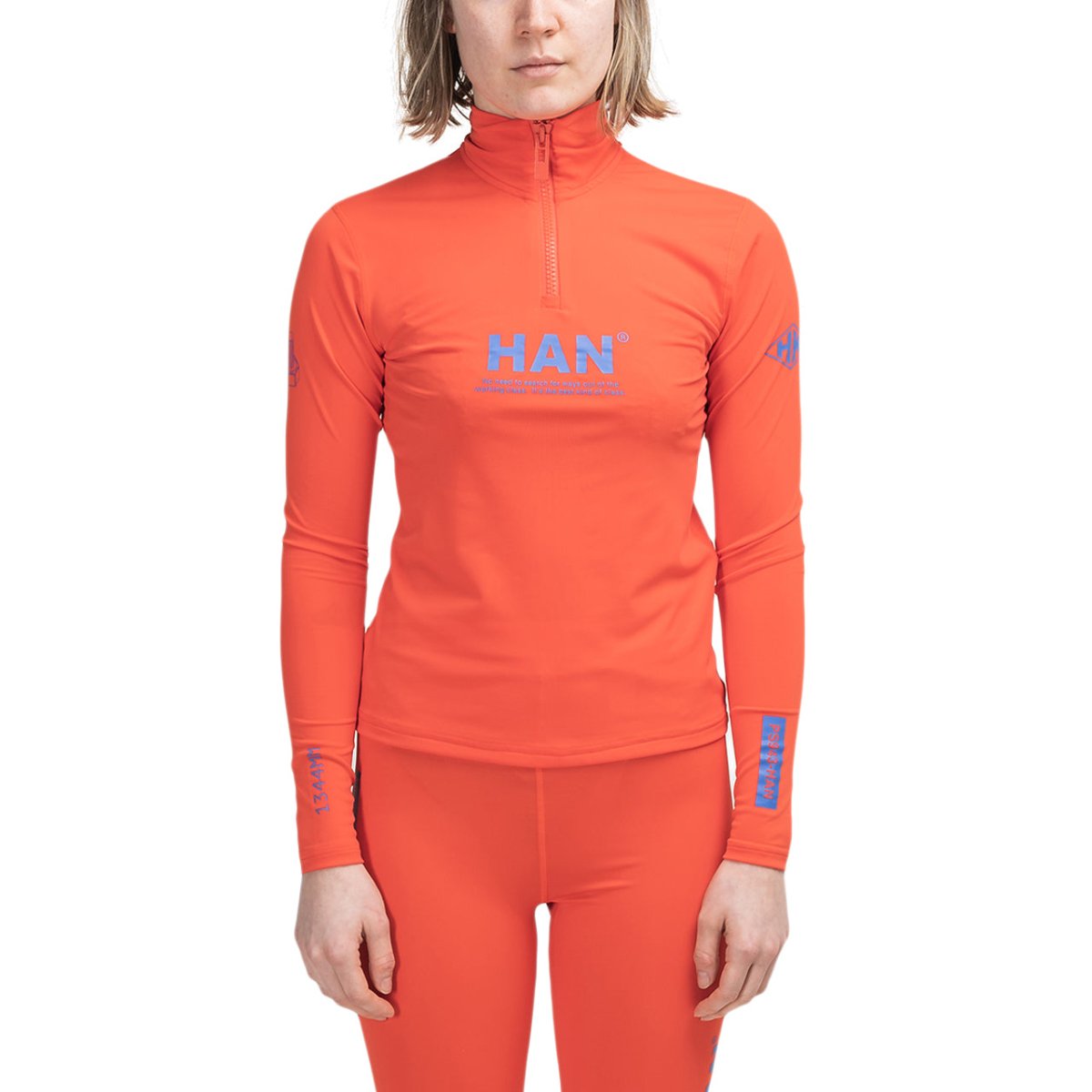 Han Kjobenhavn Half Zip Top (Rot) - Allike Store
