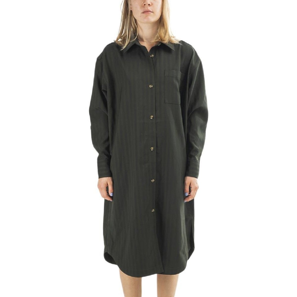 Han Kjobenhavn Shirt Dress (Dunkelgrün) - Allike Store