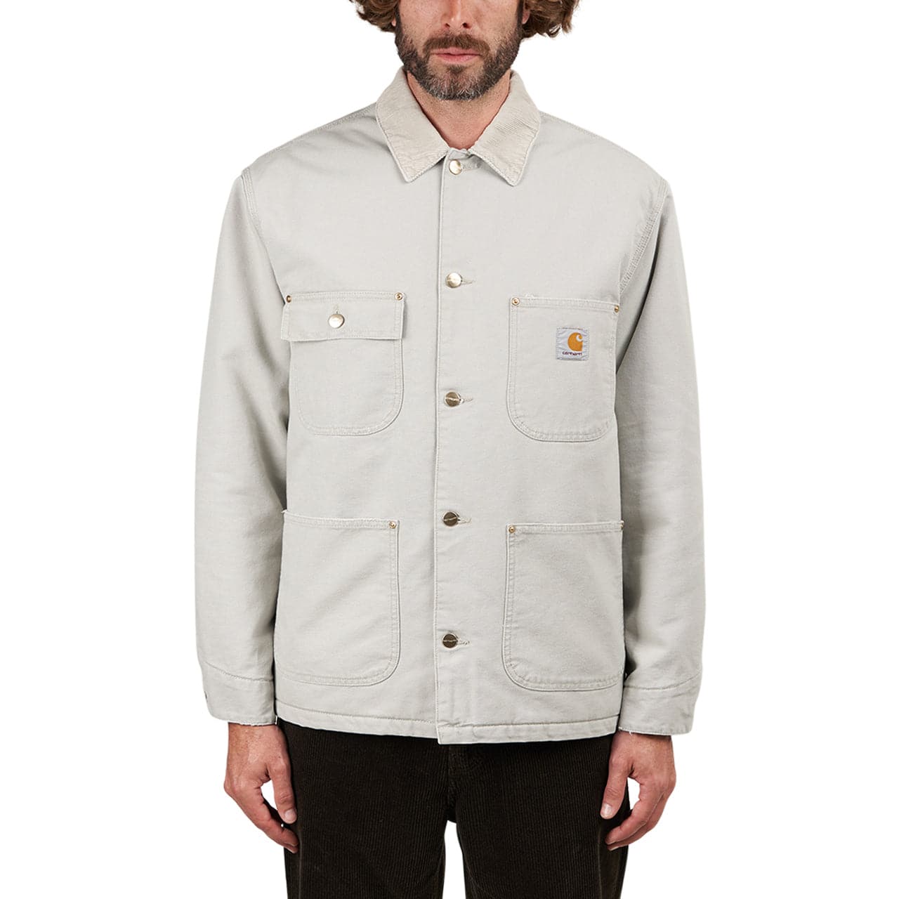 Carhartt wip michigan chore outlet coat in oats rigid