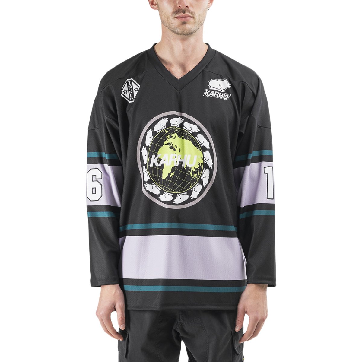 Black and purple hockey jersey online